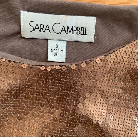 NWT Sara Campbell Rose Gold Sequin Party Dress- Size Small - Picture 3 of 4